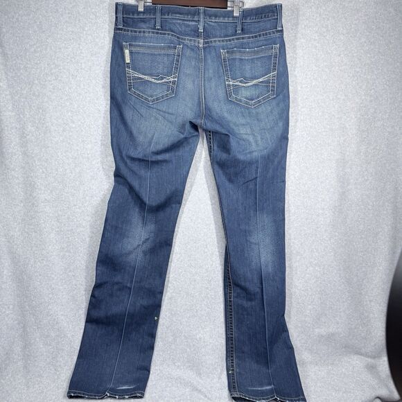 Cinch Grant Jeans Mens 38x36 (Fits 39x37) Med Wash Straight Leg Relaxed Fit - Picture 2 of 14